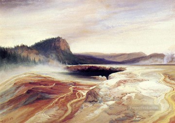 Giant Blue Spring Yellowstone2 Rocky Mountains School Thomas Moran Oil Paintings
